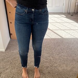 Express Dark Blue Women's Mid Rise Skinny Jeans